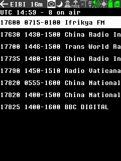 EIBI list of stations on air now on 16m